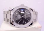 Rolex Clones Datejust 40mm Watches Stainless Steel Jubilee Rhodium Gray Face